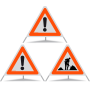 Signal pliable TRIOPAN 60 R1 réfléchissant Combo avec étui (2x Autres dangers - Chantier)