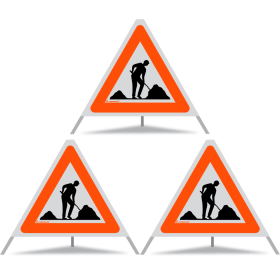 Signal pliant réfléchissant TRIOPAN 60 R1 avec étui (3x chantier)