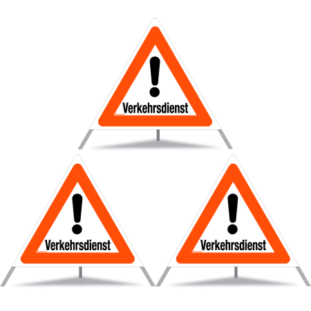 TRIOPAN Faltsignal 90 Tagesleuchtend mit Etui (3x Verkehrsdienst)