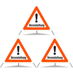 TRIOPAN Faltsignal 70 Tagesleuchtend mit Etui (3x Veranstaltung)