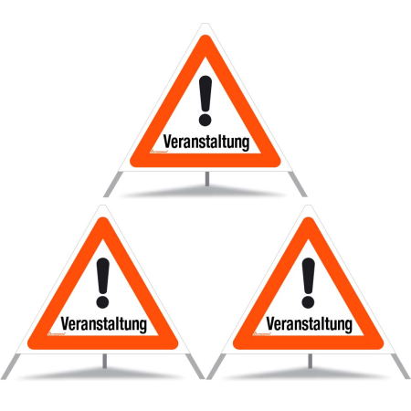 TRIOPAN Faltsignal 70 Tagesleuchtend mit Etui (3x Veranstaltung)