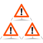 Signal pliable TRIOPAN 60 cm fluorescent en journée avec étui (3x Autres dangers)