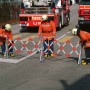 Triopan Fahrbahnschranke ALU (Scherengitter) 500cm - technische Ansicht