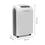 Déshumidificateur de confort TROTEC TTK 100 E (max. 30 L/24h), pour des pièces jusqu'à 230 m³/90 m² - vue technique