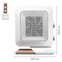 Scaldabagno in ceramica TROTEC TFC 14 E Riscaldatore elettrico - vista dettagliata