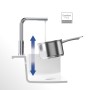 Villeroy & Boch Modern Steel Einhebel-Küchenarmatur - technische Ansicht