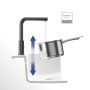 Villeroy & Boch Modern Steel Einhebel-Küchenarmatur - technische Ansicht