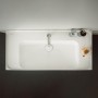 Lavabo LAUFEN MEDA 100 x 46 cm, avec trou de robinet et trop-plein - vue technique