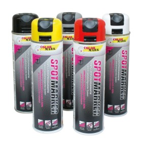 DUPLI-COLOR 12x stk. Markierfarbe - Colormark - Spotmarker mit Sicherheitskappe, 500 ml