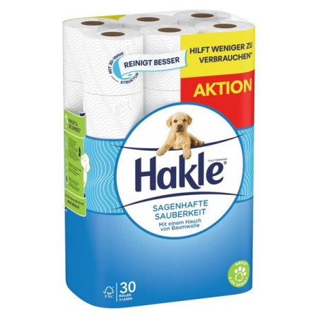 Hakle Sagenhafte Sauberkeit Toilettenpapier Kleinrollen 30 Rollen